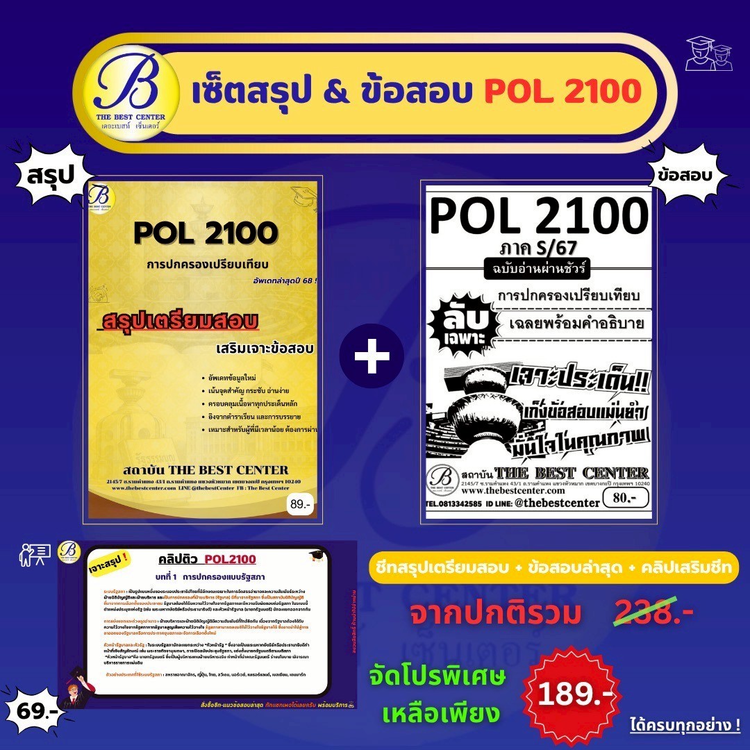 เซ็ตสรุปข้อสอบ POL2100 การปกครองเปรียบเทียบ
